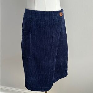 Anthropologie Pilcro‎ Womens High Waist Corduroy Asymmetrical Wrap Mini Skirt 4